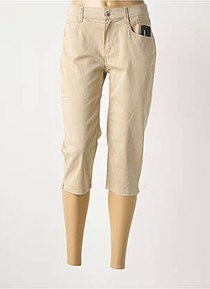 Pantacourt stretch taille normale beige ANNA MONTANA femme