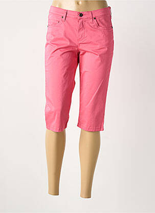 Pantacourt coupe droite taille normale rose LCDN femme