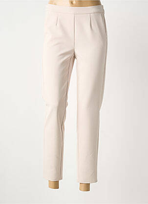 Pantalon 7/8 stretch taille normale beige FRANK WALDER femme
