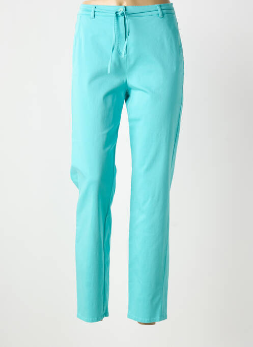 Pantalon droit stretch taille normale bleu FRANK WALDER femme