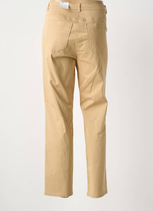 Pantalon droit stretch taille normale beige FRANK WALDER femme