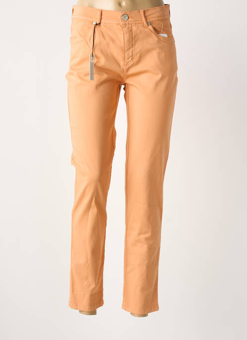 Pantalon 7/8 stretch taille normale orange ANNA MONTANA femme
