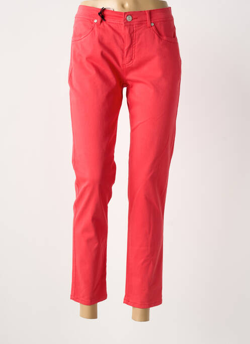 Pantalon 7/8 stretch taille normale rouge ANNA MONTANA femme