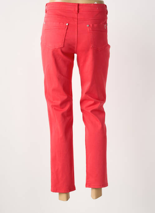 Pantalon 7/8 stretch taille normale rouge ANNA MONTANA femme