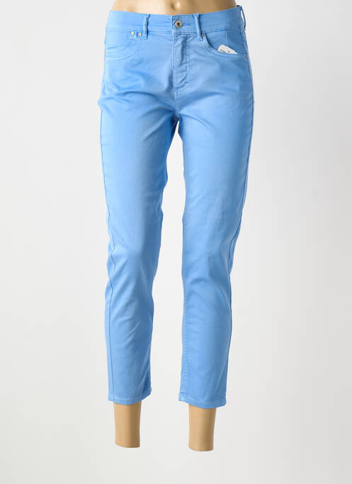 Pantalon 7/8 stretch taille normale bleu ANNA MONTANA femme