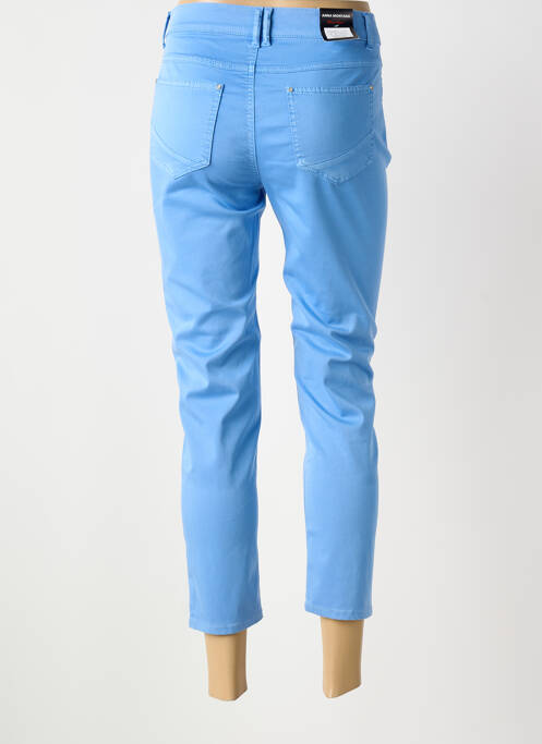Pantalon 7/8 stretch taille normale bleu ANNA MONTANA femme