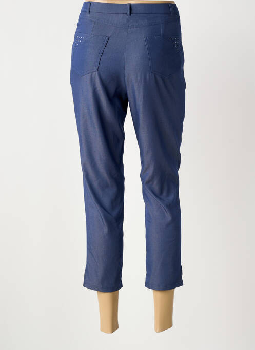 Pantacourt stretch taille normale bleu GUY DUBOUIS femme