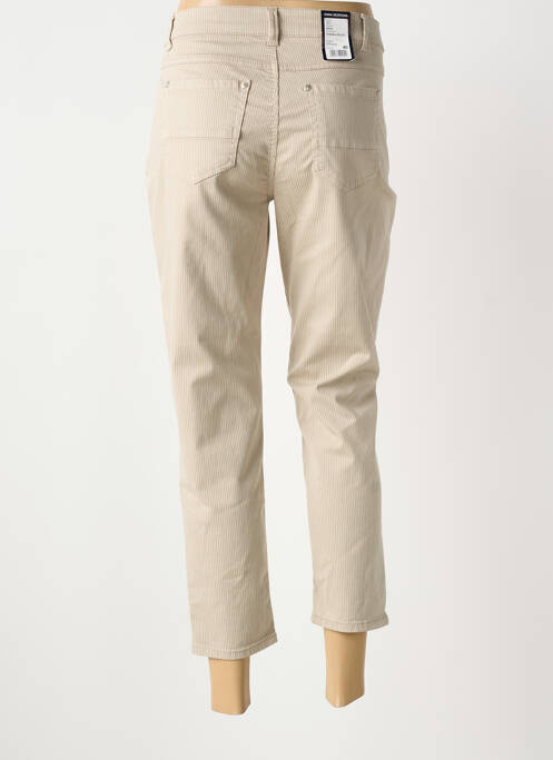 Pantacourt coupe droite taille normale beige ANNA MONTANA femme