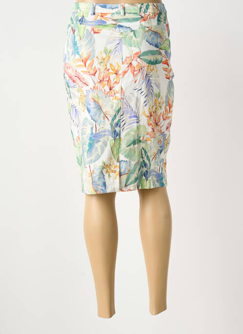 Jupe mi-longue blanc GUY DUBOUIS femme