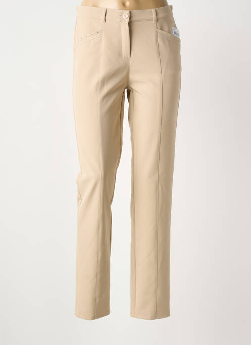 Pantalon droit beige FRANK WALDER femme