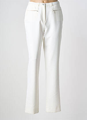 Pantalon slim taille élastique taille normale beige GUY DUBOUIS femme