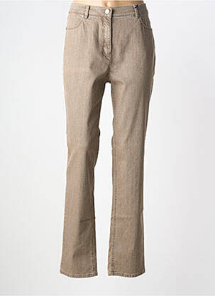 Pantalon slim stretch taille normale beige TONI femme