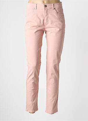 Pantalon slim stretch taille normale rose ANNA MONTANA femme