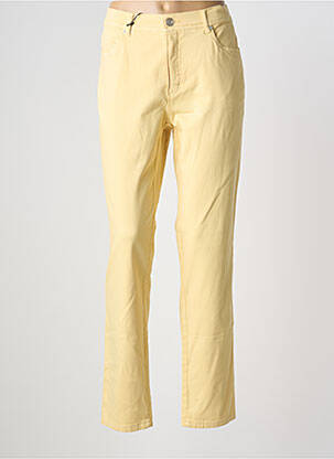Pantalon slim stretch taille normale jaune ANNA MONTANA femme