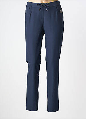 Pantalon slim taille élastique taille normale bleu FRANK WALDER femme