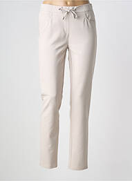 Pantalon slim taille élastique taille normale beige FRANK WALDER femme