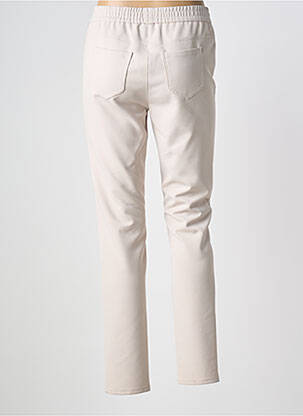 Pantalon slim taille élastique taille normale beige FRANK WALDER femme
