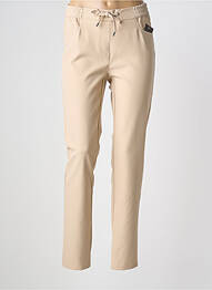 Pantalon slim taille élastique taille normale beige FRANK WALDER femme