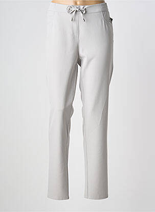 Pantalon slim taille élastique taille normale gris FRANK WALDER femme