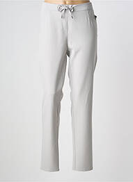 Pantalon slim taille élastique taille normale gris FRANK WALDER femme
