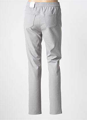 Pantalon slim taille élastique taille normale gris FRANK WALDER femme