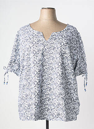 Top stretch manches courtes blanc SHEEGO femme
