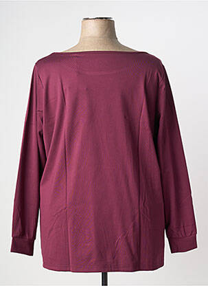 T-shirt sérigraphie floquée manches longues violet SHEEGO femme
