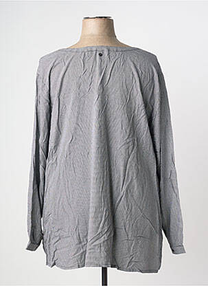 Blouse tissage popeline manches longues noir SHEEGO femme