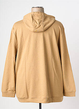 Sweat-shirt à capuche stretch manches longues marron SHEEGO femme