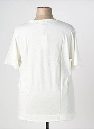 T-shirt coupe droite manches courtes blanc TRIANGLE femme