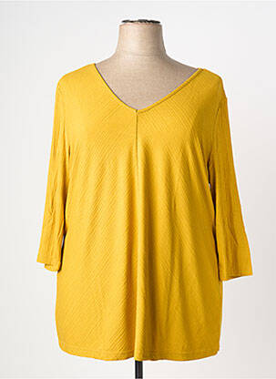 Top manches longues manches longues jaune SHEEGO femme