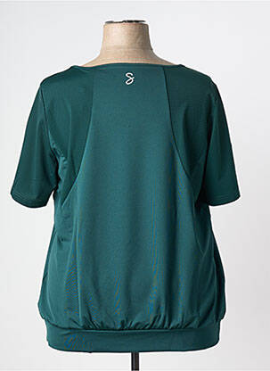 Top stretch manches courtes vert SHEEGO femme