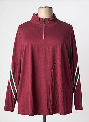 Sweat-shirt stretch manches longues rouge SHEEGO femme