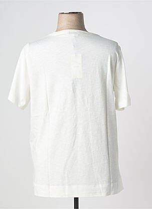 T-shirt coupe droite manches courtes blanc TRIANGLE femme