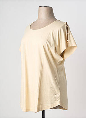 T-shirt stretch manches courtes beige SHEEGO femme
