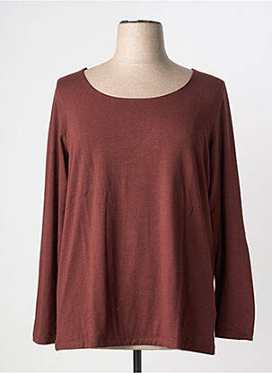 T-shirt manches longues manches longues marron TOM TAILOR femme