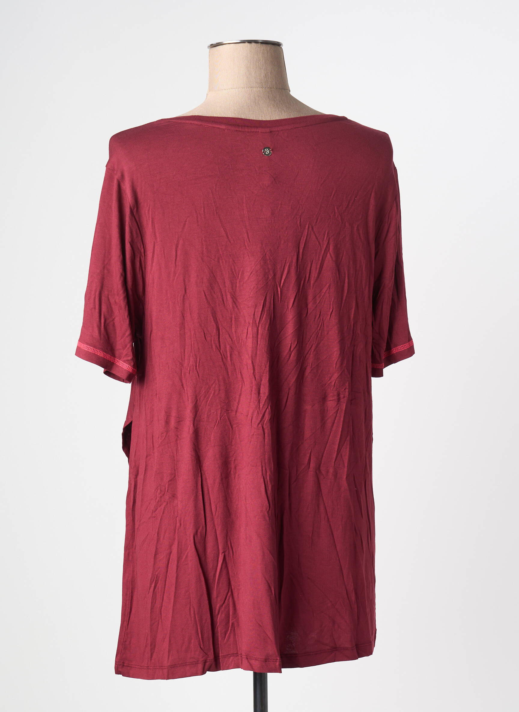 Top stretch manches courtes rouge SHEEGO femme