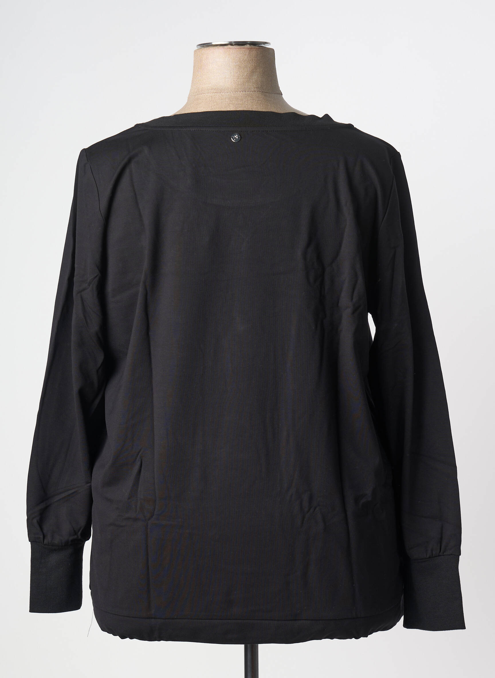 Sweat-shirt maille semi-opaque manches longues noir SHEEGO femme