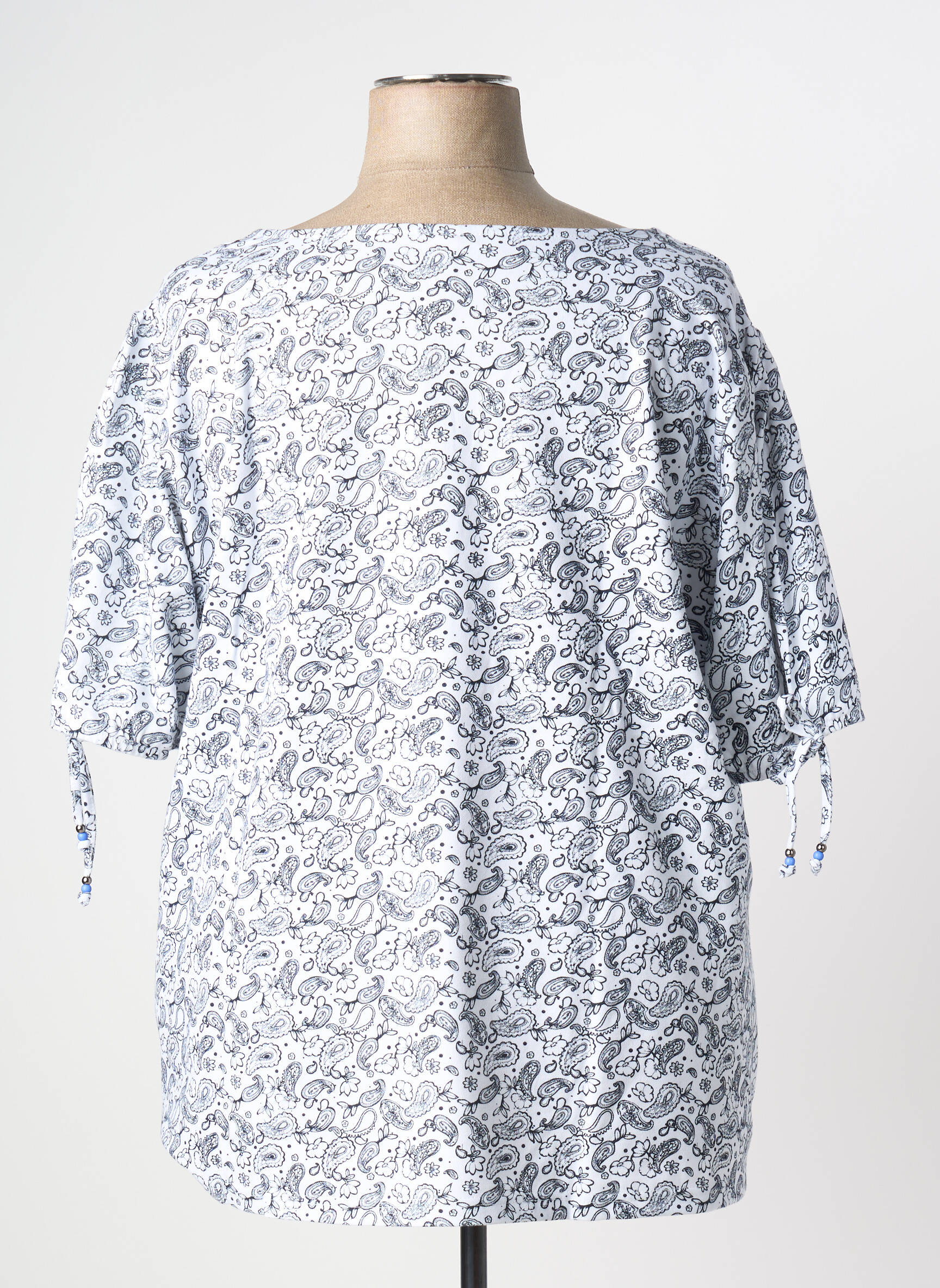 Top stretch manches courtes blanc SHEEGO femme