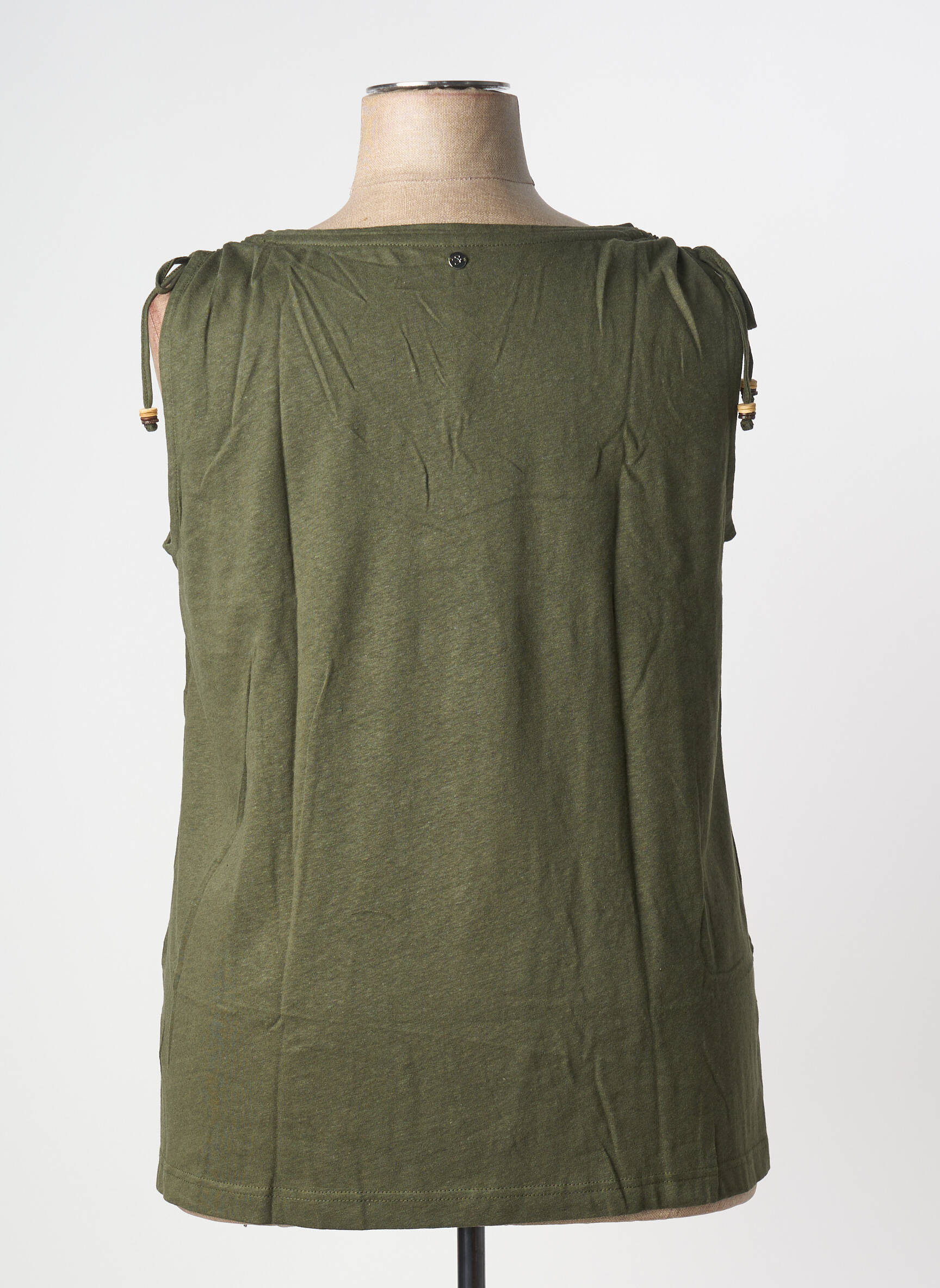 Top stretch sans manche vert SHEEGO femme