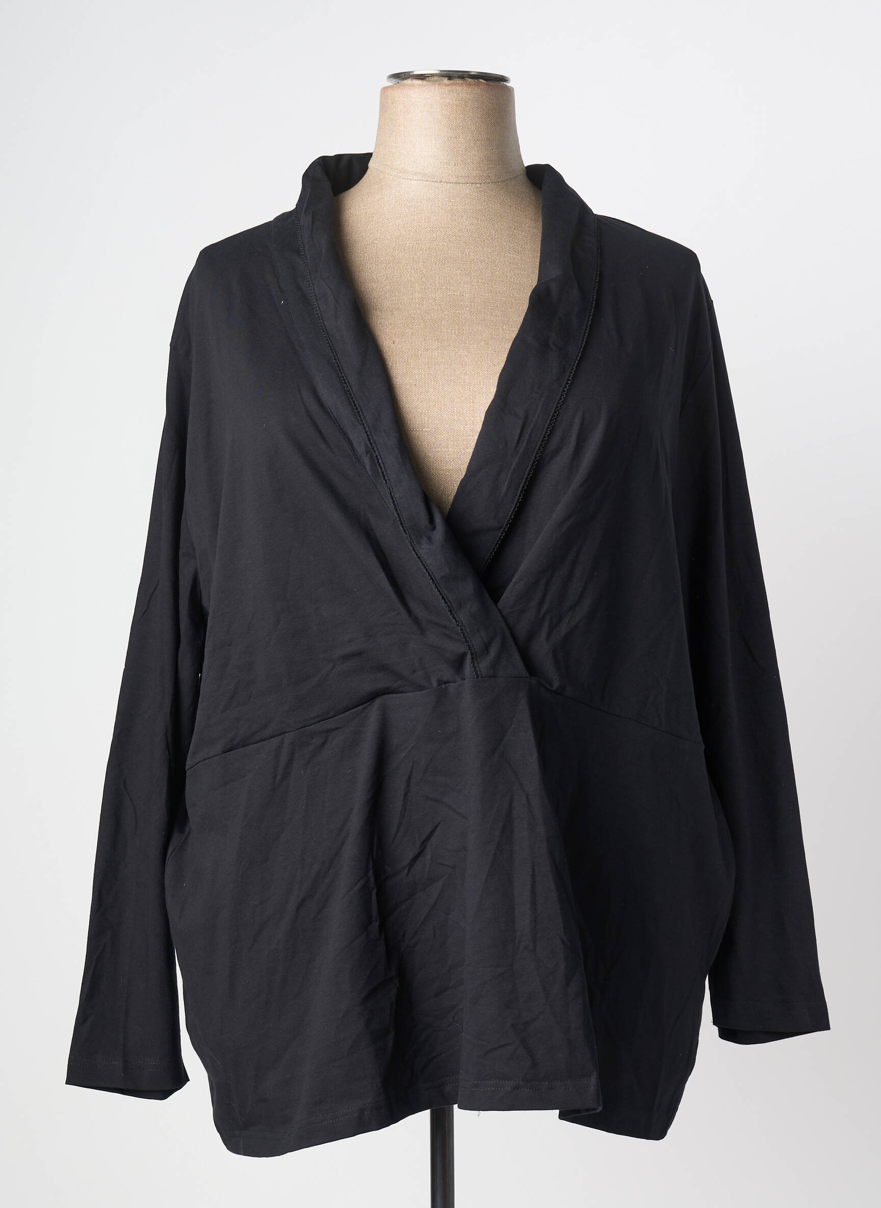 Top manches longues manches longues noir SHEEGO femme