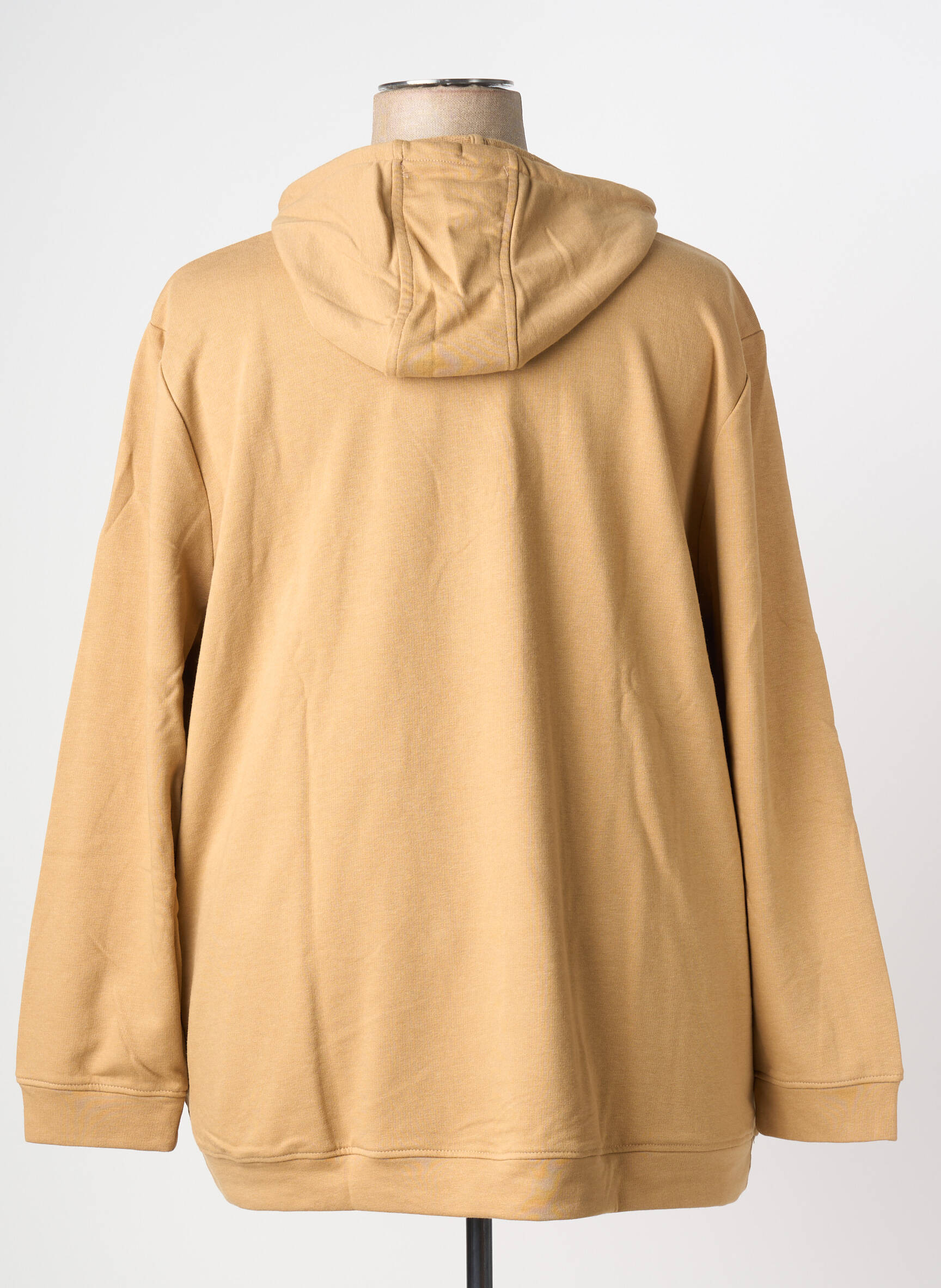 Sweat-shirt à capuche stretch manches longues marron SHEEGO femme