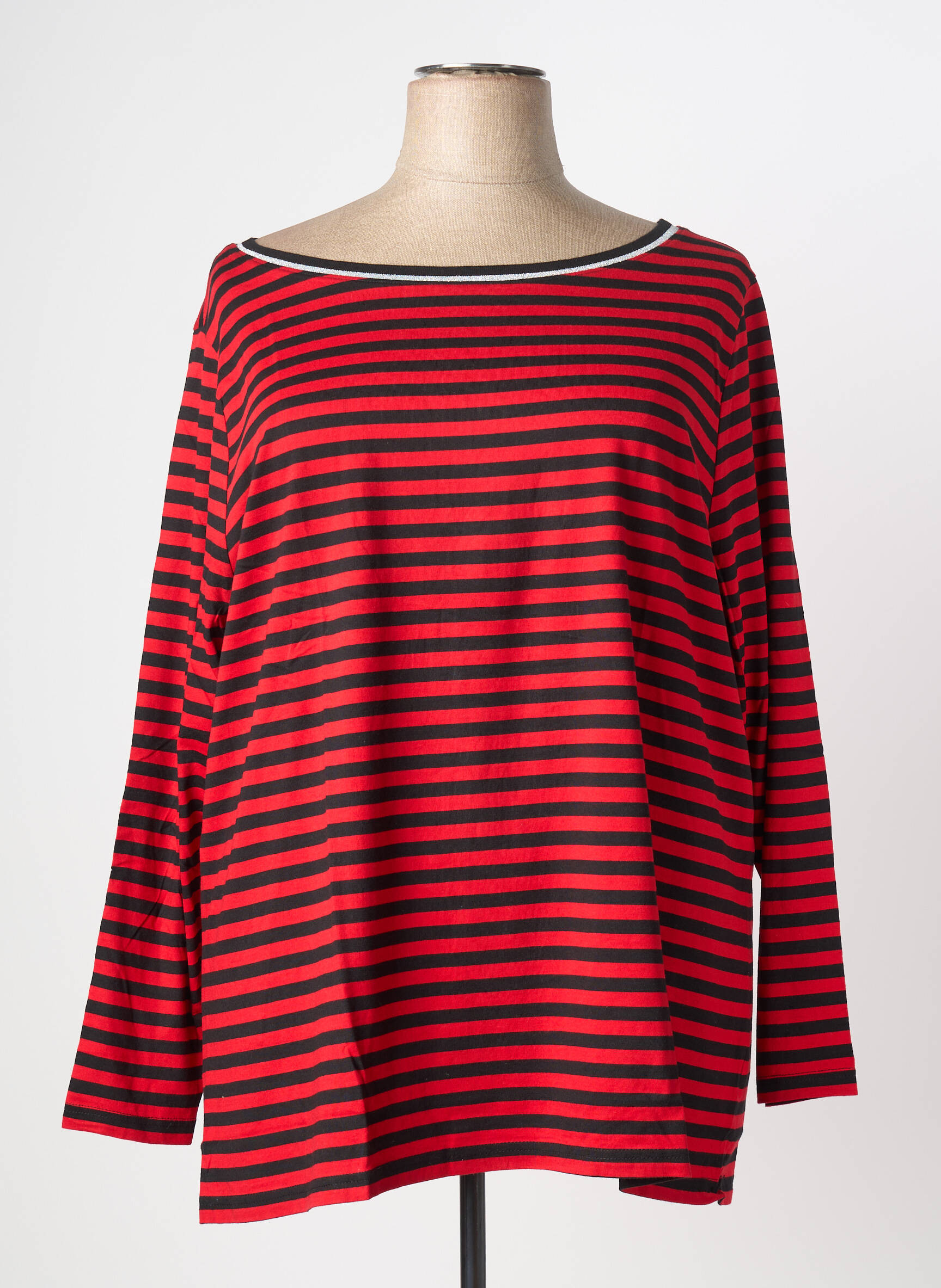 T-shirt manches longues manches longues rouge SHEEGO femme
