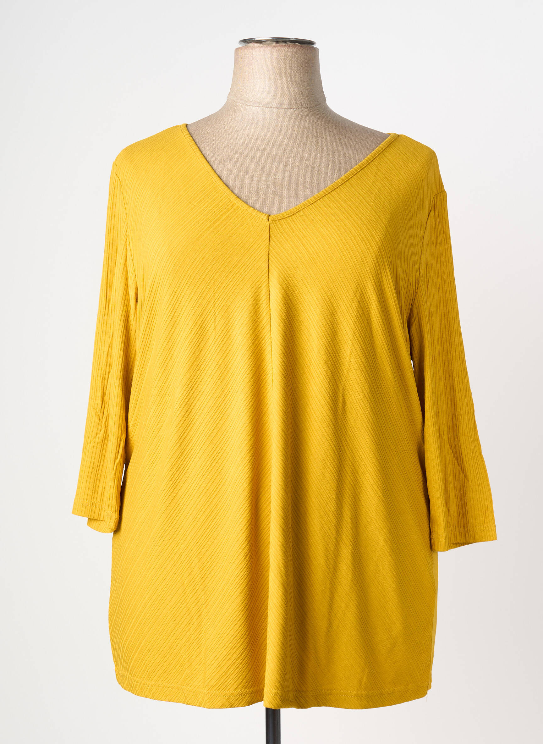 Top manches longues manches longues jaune SHEEGO femme