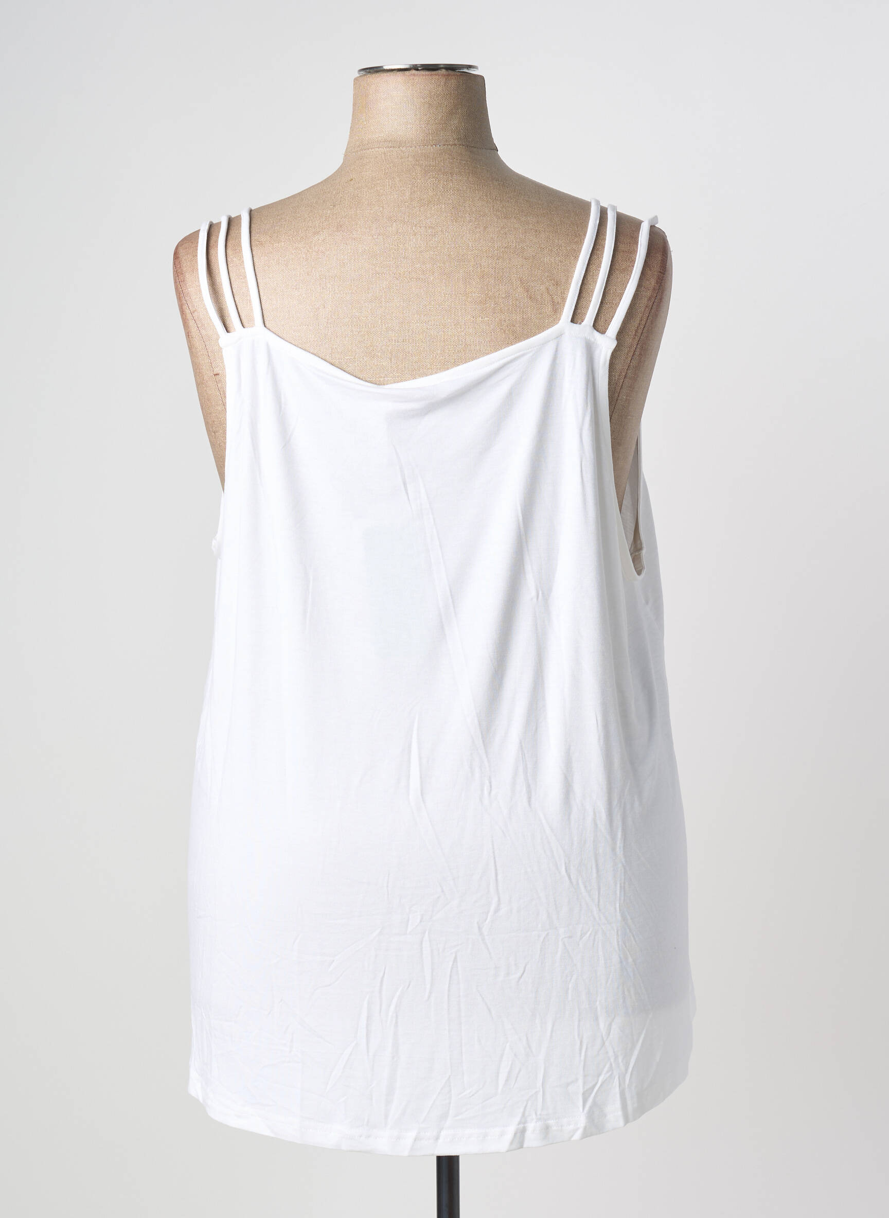 Top stretch sans manche blanc SHEEGO femme