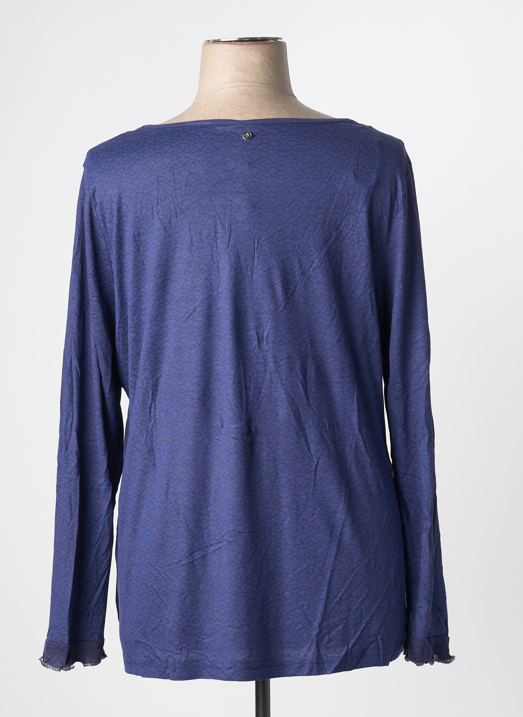 Top manches longues manches longues bleu SHEEGO femme
