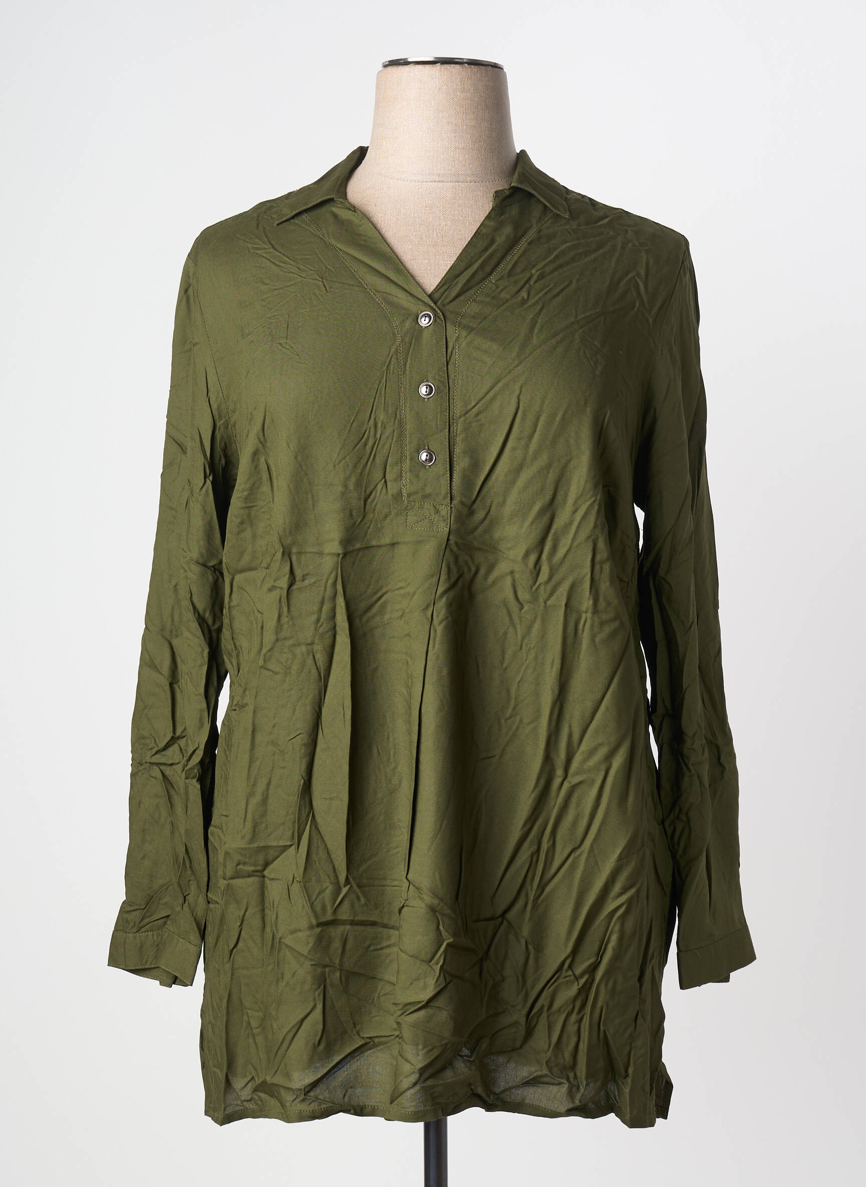 Blouse manches longues manches longues vert SHEEGO femme