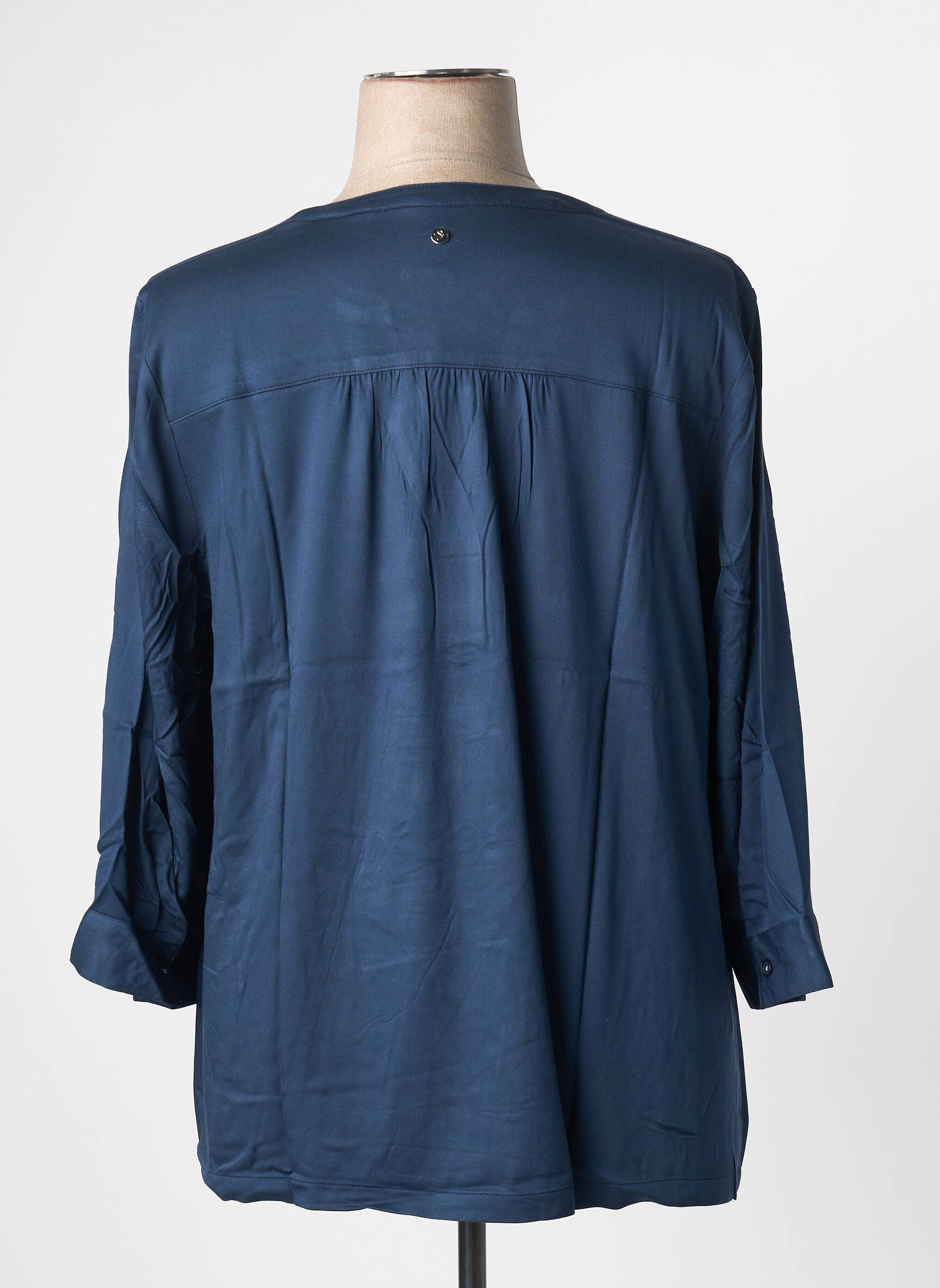 Blouse manches longues manches longues bleu SHEEGO femme