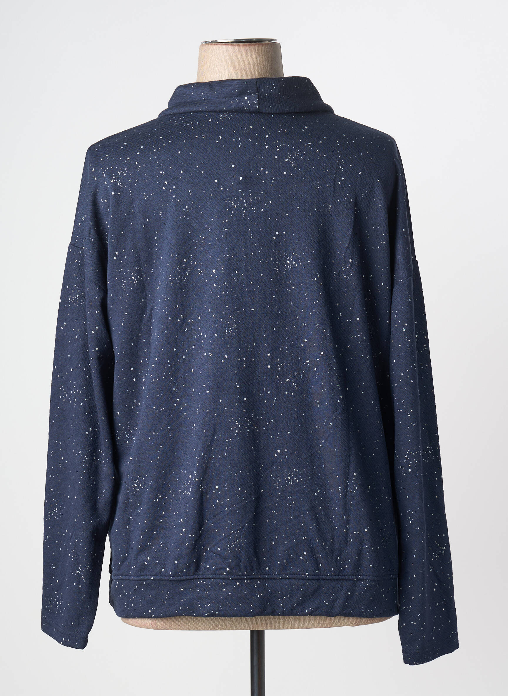Sweat-shirt stretch manches longues bleu SHEEGO femme