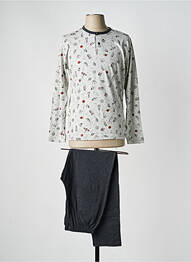 Pyjama col rond gris MASSANA homme